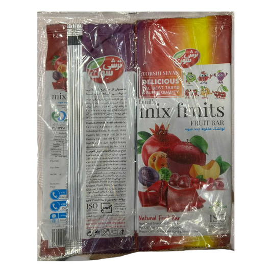 Torshi Sevan Familla Mix Fruits Fruit Bar – All-Natural Lavashak (Pack of 20) | No Preservatives | ISO Certified