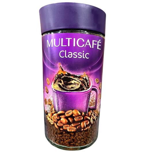 Multicafé Classic Instant Coffee | 100g | 50 Cups | Glass Jar | SGS & ISO Certified | Iranian