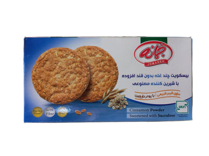 Jomaneh Multi-Grain Sugar Free Biscuit - Cinnamon Powder with Barley Flour - 160g