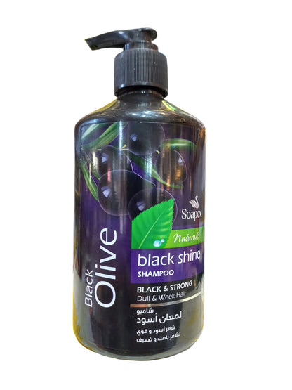 Soapex Black Olive Black Shine Shampoo 500ml - Black & Strong (Dull & Weak Hair)