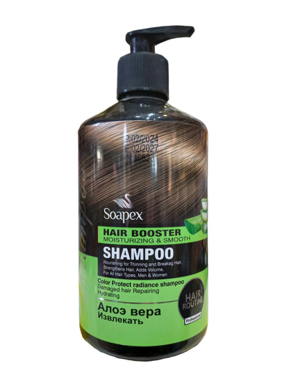 Soapex Hair Booster Moisturizing & Smooth Shampoo with Aloe Vera Extract - 500ml