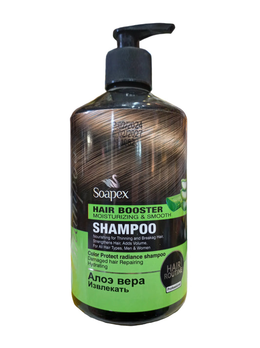 Soapex Hair Booster Moisturizing & Smooth Shampoo with Aloe Vera Extract - 500ml