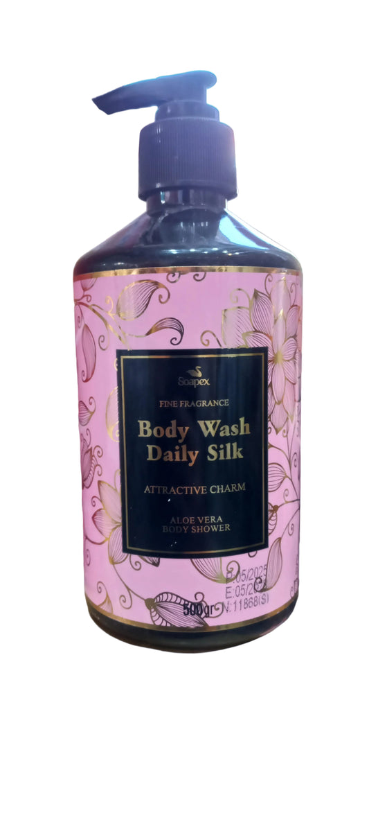 Soapex Body Wash Daily Silk - Attractive Charm Aloe Vera Fine Fragrance - 500ml