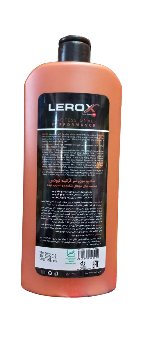 Lerox Keratin Reconstructing Shampoo - Damaged & Weak Hair - 550g