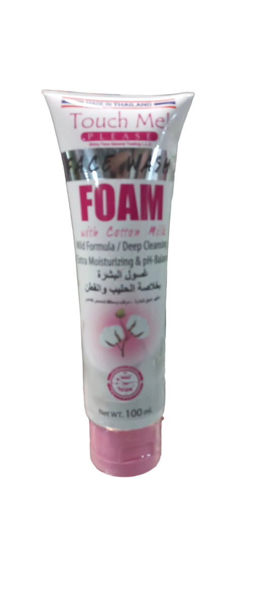 Touch Me Please Face Wash Foam with Cotton Milk - Mild Formula Deep Cleansing - 100ml