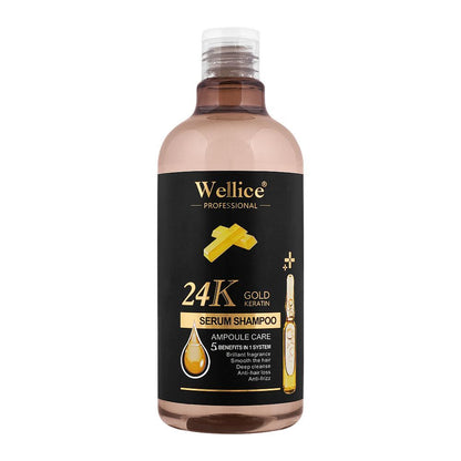Wellice Professional 24K Gold Keratin Serum Shampoo