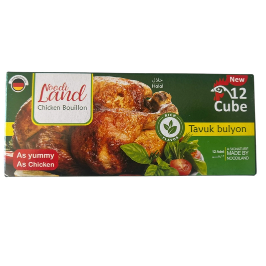 Noodiland Chicken Bouillon Cubes | 12 Cubes x 10g | Halal | German Formula