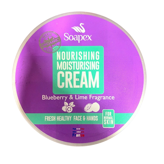 Soapex Blueberry & Lime Nourishing Moisturising Cream | For Normal Skin | Fresh Healthy Face & Hands | Approved by Laboratory in France | Made in Iran