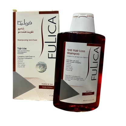 Fulica Anti Hair Loss Shampoo | 200ml | Triple Action | Caffeine + Quinine + Silk Protein + Arnica Extract | Made in Iran
