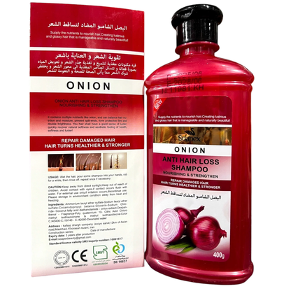 Soapex Onion Anti Hair Loss Shampoo | 400g | Nourishing & Strengthen | Repair Damaged Hair | Made in Iran