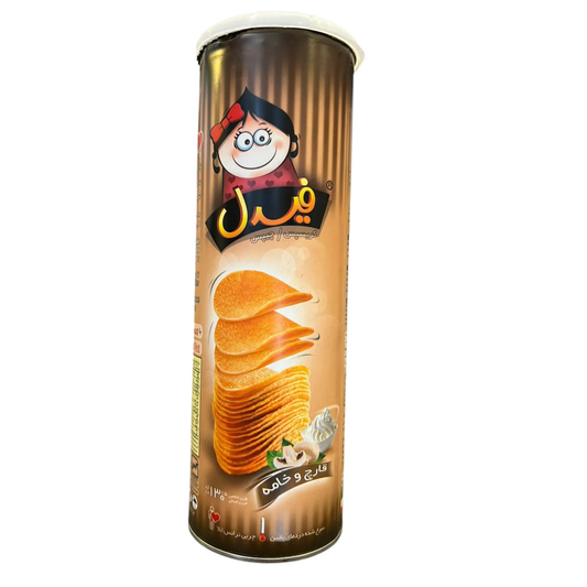 Fidele Mushroom & Cream Stackable Potato Chips | 130g | Reduced Fat