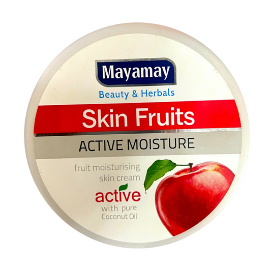 Mayamay Skin Fruits Active Moisture Cream | 220ml | Apple Fragrance | Pure Coconut Oil | IFDA Certified | Made in Iran
