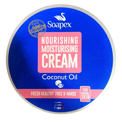 Soapex Coconut Oil Nourishing Moisturising Cream | For Normal Skin | Fresh Healthy Face & Hands | Approved by Laboratory in France | Made in Iran