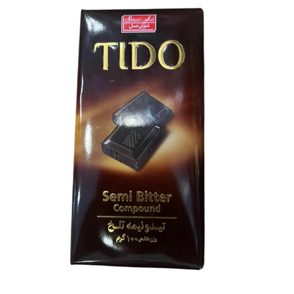 Shirrin Asal Tido Semi Bitter Compound Chocolate Bar | 100g | IFDA & SGS Certified | Made in Iran