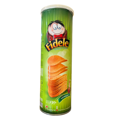 Fidele Vinegar Stackable Potato Chips | 130g | Reduced Fat | Trans Fat 0%