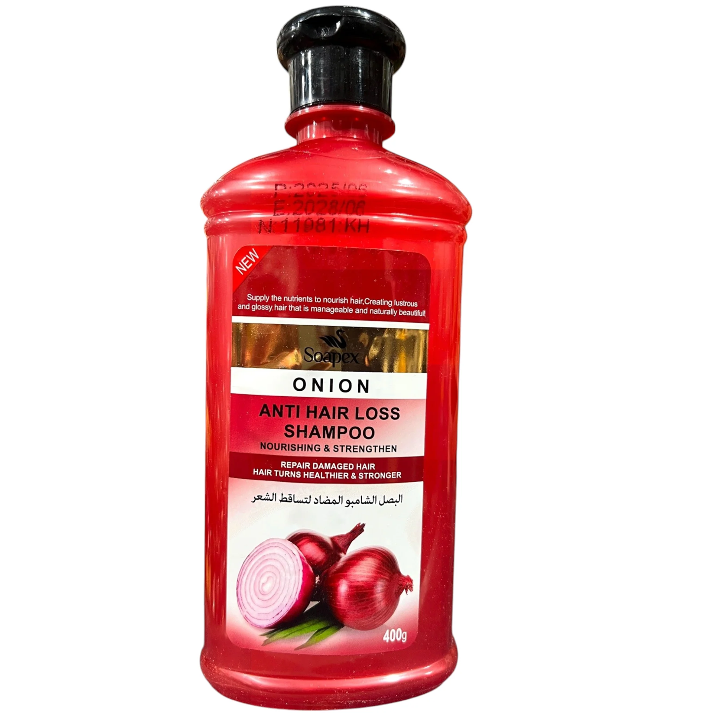 Soapex Onion Anti Hair Loss Shampoo | 400g | Nourishing & Strengthen | Repair Damaged Hair | Made in Iran