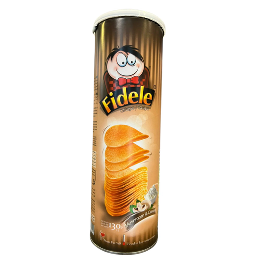 Fidele Mushroom & Cream Stackable Potato Chips | 130g | Reduced Fat