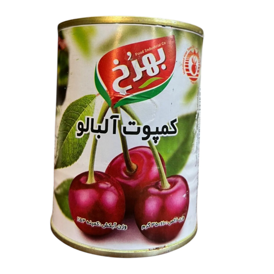 Behrokh Canned Sour Cherry (Compote Albalu) | 350g | Iranian