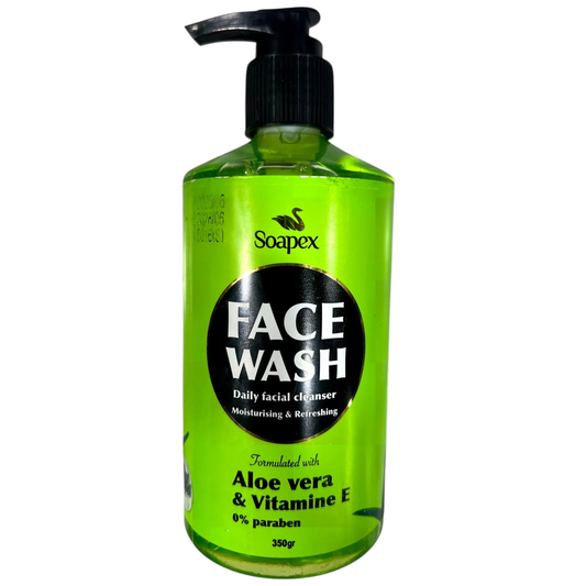 Soapex Face Wash | Daily Facial Cleanser | Aloe Vera & Vitamin E | 0% Paraben | 350g | Made in Iran