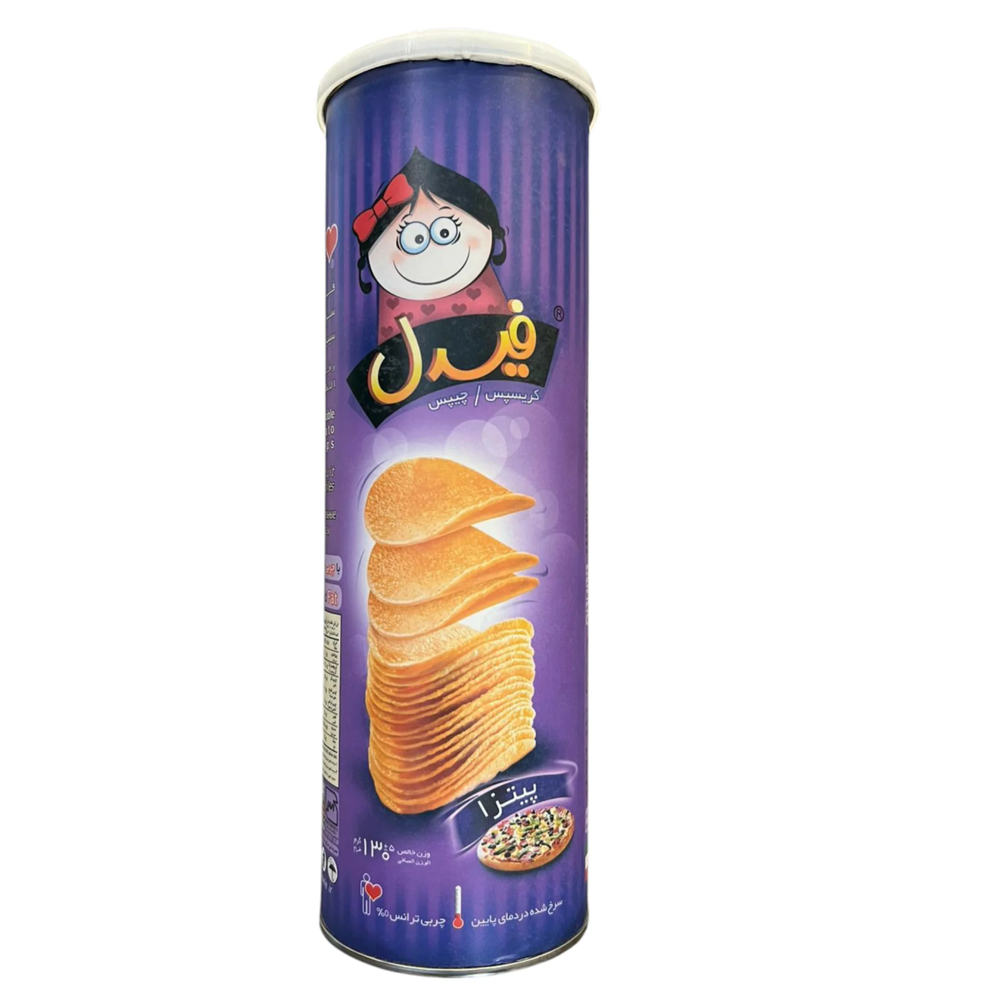 Fidele Pizza Stackable Potato Chips | 130g | Reduced Fat | Trans Fat 0%