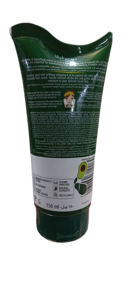 DermoViva Skin Superfood Moisturizing Face Wash - Vitamin Boost Avocado - 150ml