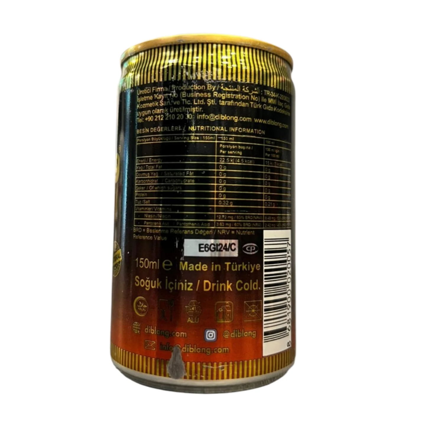 Diblong Ginseng Energy Drink for Men | Premium Performance Blend – 150ml | Made in Türkiye