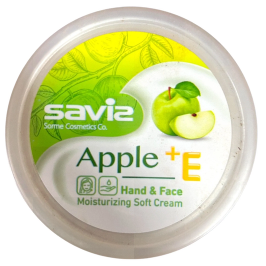 Saviz Apple + Vitamin E Hand & Face Moisturizing Soft Cream | Glycerin | Fast Absorption | Non-Greasy | Made in Iran