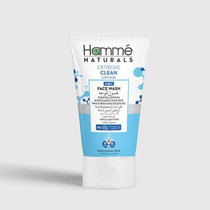 HAMME NATURALS Extreme Clean 3-in-1 Face Wash